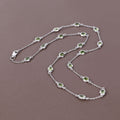 Genuine Peridot By The Yard Necklace by Fine Color Jewels
