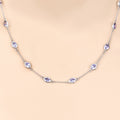 Genuine Tanzanite By The Yard Necklace by Fine Color Jewels