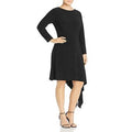 Adrianna Papell Long Sleeve Matte Jersey Dress with Asymmetrical Hemline, SZ 20W by Vanessa Jane