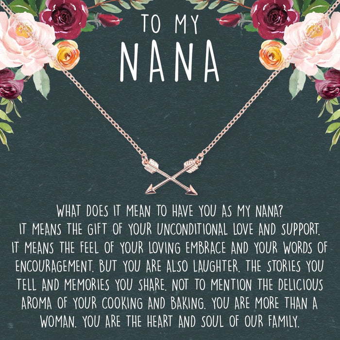 Nana Double Intersecting Arrows Necklace by Dear Ava