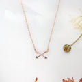 Nana Double Intersecting Arrows Necklace by Dear Ava