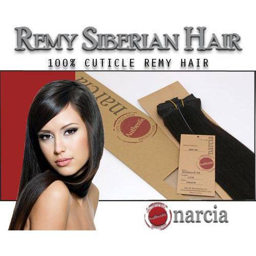 Narcia Clip-In Hair Extensions 100% Remy Siberian Human Hair, 24 Inch