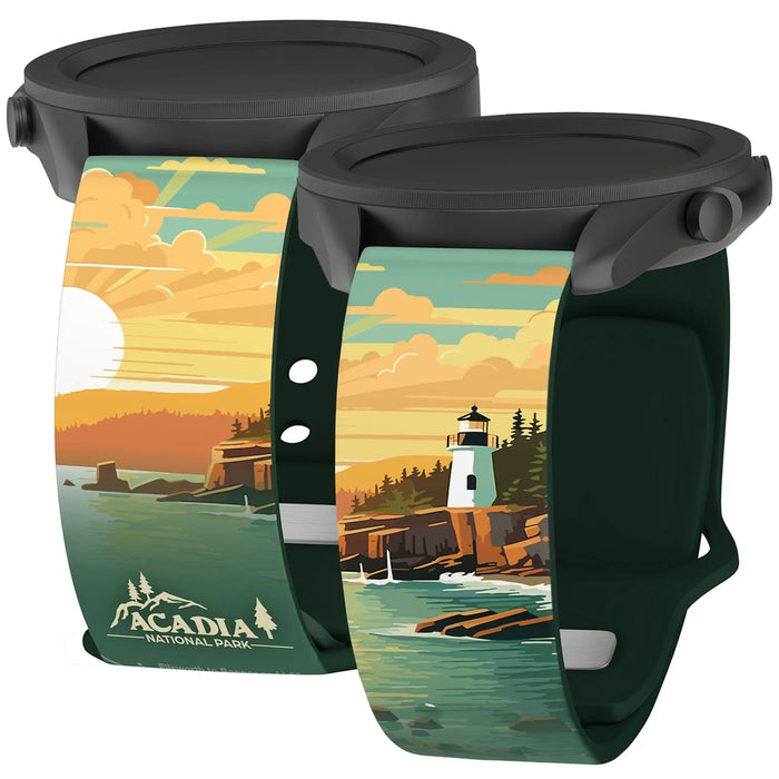 National Parks Acadia HD Watchband for Samsung, Garmin, Fossil, and More by Affinity Bands