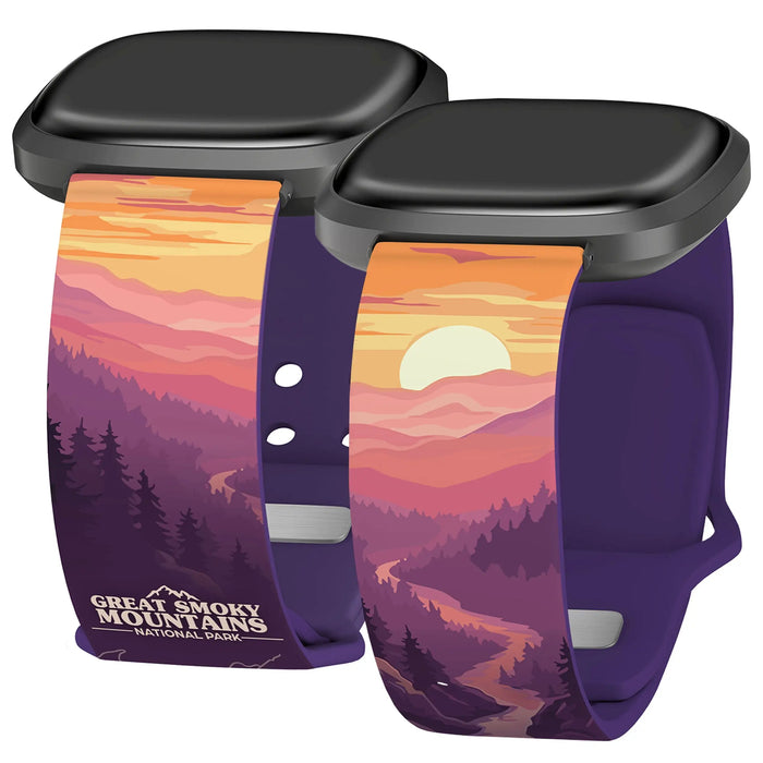National Parks Great Smoky Mountains HD Fitbit Versa 3 & Sense 1 Watch Band by Affinity Bands