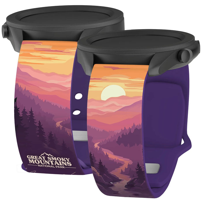 National Parks Great Smoky Mountains HD Watchband for Samsung, Garmin, Fossil, and More by Affinity Bands