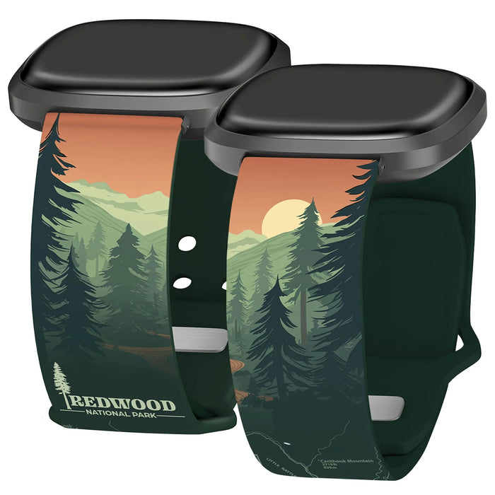 National Parks Redwood HD Fitbit Versa 3 & Sense 1 Watch Band by Affinity Bands