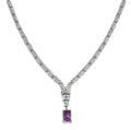 Natural Amethyst Art Deco Necklace by Fine Color Jewels