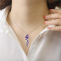 Natural Amethyst Leaf Jewelry Set by Fine Color Jewels
