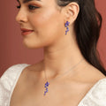 Natural Amethyst Leaf Jewelry Set by Fine Color Jewels