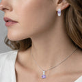 Natural Amethyst Sterling Silver Jewelry Set by Fine Color Jewels
