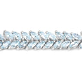 Natural Aquamarine Silver Bracelet by Fine Color Jewels