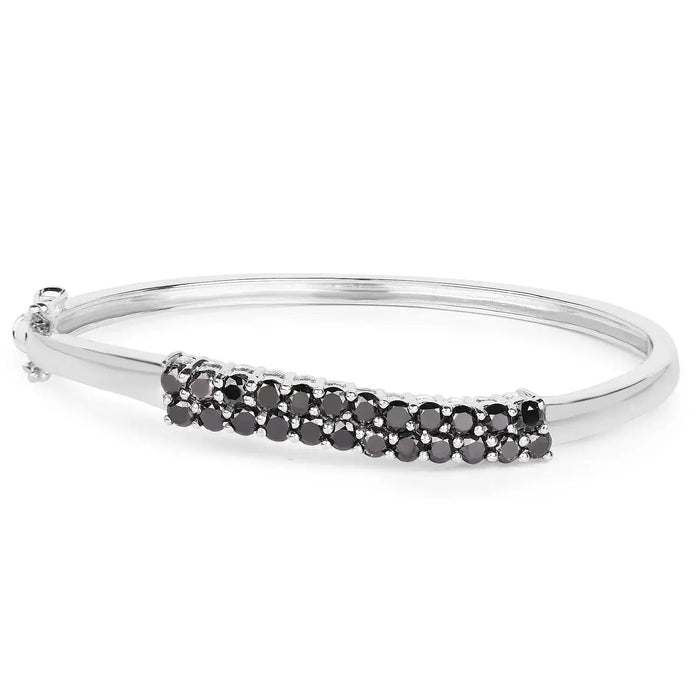 Natural Black Diamond Bangle by Fine Color Jewels