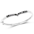 Natural Black Diamond Bangle For Women by Fine Color Jewels