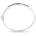 Natural Black Diamond Bangle For Women by Fine Color Jewels