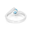 Natural Blue Paraiba Apatite ByPass Ring by Fine Color Jewels