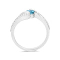 Natural Blue Paraiba Apatite ByPass Ring by Fine Color Jewels