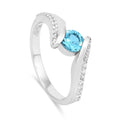 Natural Blue Paraiba Apatite ByPass Ring by Fine Color Jewels