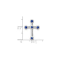 Natural Blue Sapphire Cross Gold Pendant by Fine Color Jewels