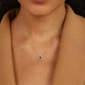 Natural Blue Sapphire Dancing Stone Necklace by Fine Color Jewels