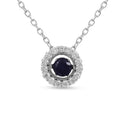 Natural Blue Sapphire Dancing Stone Necklace by Fine Color Jewels