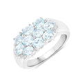 Natural Blue Topaz Cluster Ring by Fine Color Jewels