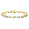 Natural Blue Topaz Tennis Bracelet
