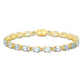 Natural Blue Topaz Tennis Bracelet by Fine Color Jewels