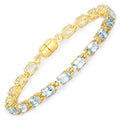 Natural Blue Topaz Tennis Bracelet by Fine Color Jewels