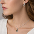 Natural Brown Quartz Heart Sterling Silver Jewelry Set by Fine Color Jewels