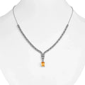 Natural Citrine Art Deco Necklace by Fine Color Jewels