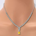 Natural Citrine Art Deco Necklace by Fine Color Jewels