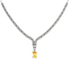 Natural Citrine Art Deco Necklace
