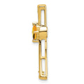 Natural Citrine Diamond Cross Chain Slide Pendant by Fine Color Jewels
