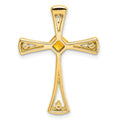 Natural Citrine Diamond Cross Chain Slide Pendant by Fine Color Jewels