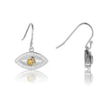 Natural Citrine Evil Eye Earrings by Fine Color Jewels
