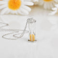 Natural Citrine Hourglass Pendant Necklace by Fine Color Jewels