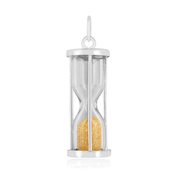 Natural Citrine Hourglass Pendant Necklace by Fine Color Jewels