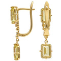 Natural Citrine Sterling Silver Drop Earrings by Fine Color Jewels