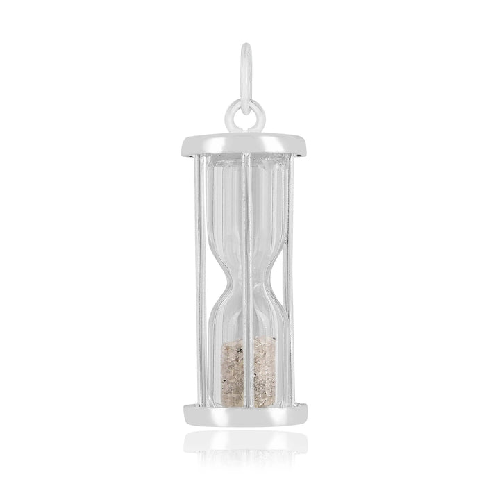 Natural Diamond Hourglass Pendant Necklace by Fine Color Jewels