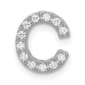 Natural Diamond Initial Charm Pendant by Fine Color Jewels