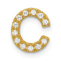 Natural Diamond Initial Charm Pendant by Fine Color Jewels