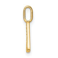 Natural Diamond Initial Letter 14k Gold Pendant by Fine Color Jewels