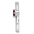 Natural Garnet and Diamond Cross Chain Slide Pendant by Fine Color Jewels
