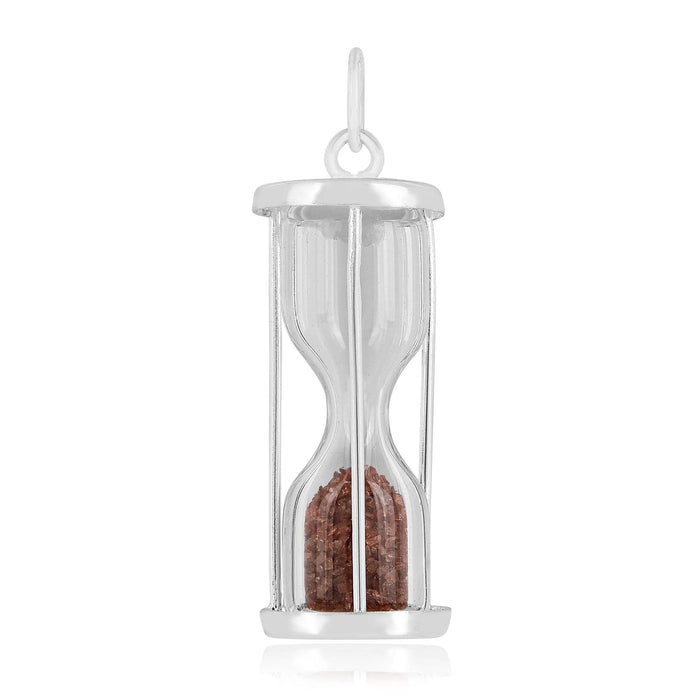 Natural Garnet Hourglass Pendant Necklace by Fine Color Jewels