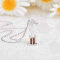 Natural Garnet Hourglass Pendant Necklace by Fine Color Jewels
