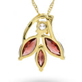 Natural Garnet Sterling Silver Floral Necklace by Fine Color Jewels