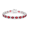 Natural Garnet Tennis Bracelet by Fine Color Jewels