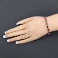 Natural Garnet Tennis Bracelet by Fine Color Jewels