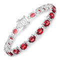 Natural Garnet Tennis Bracelet by Fine Color Jewels