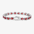 Natural Garnet Tennis Bracelet by Fine Color Jewels